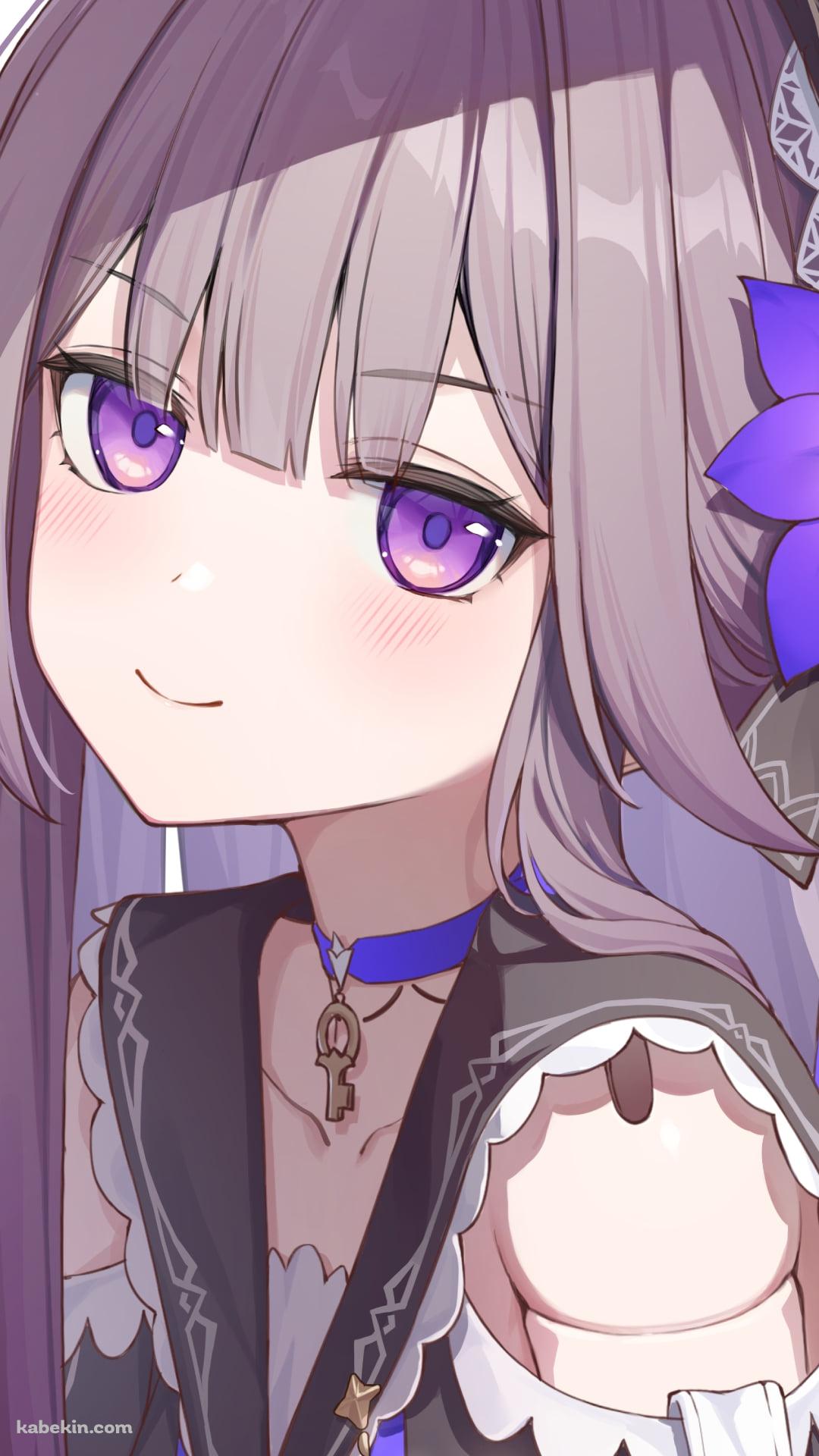 紫の花飾りを頭につけた可愛いヘルタ / 崩壊:スターレイルのAndroidの壁紙(1080px x 1920px) スマホ用