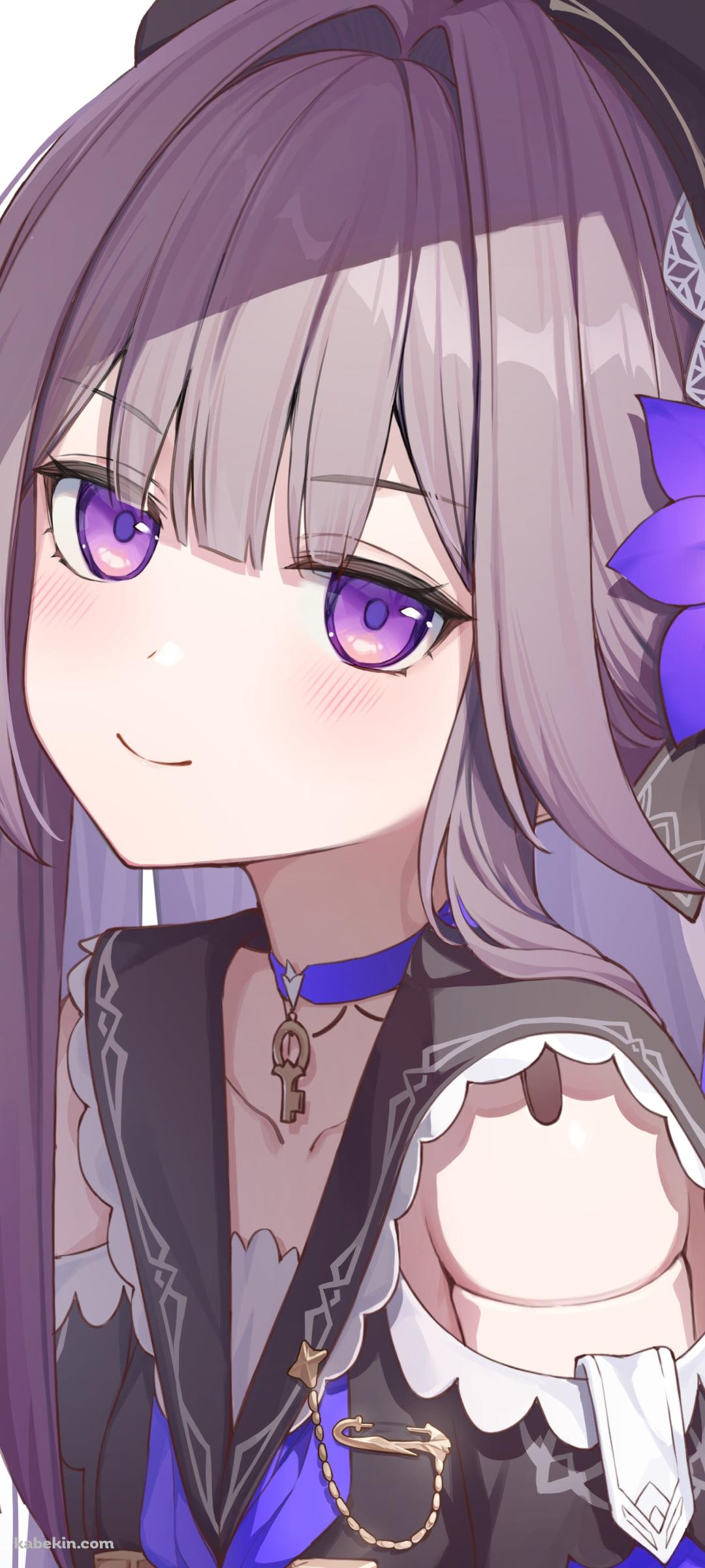 紫の花飾りを頭につけた可愛いヘルタ / 崩壊:スターレイルのAndroidの壁紙(1080px x 2400px) スマホ用
