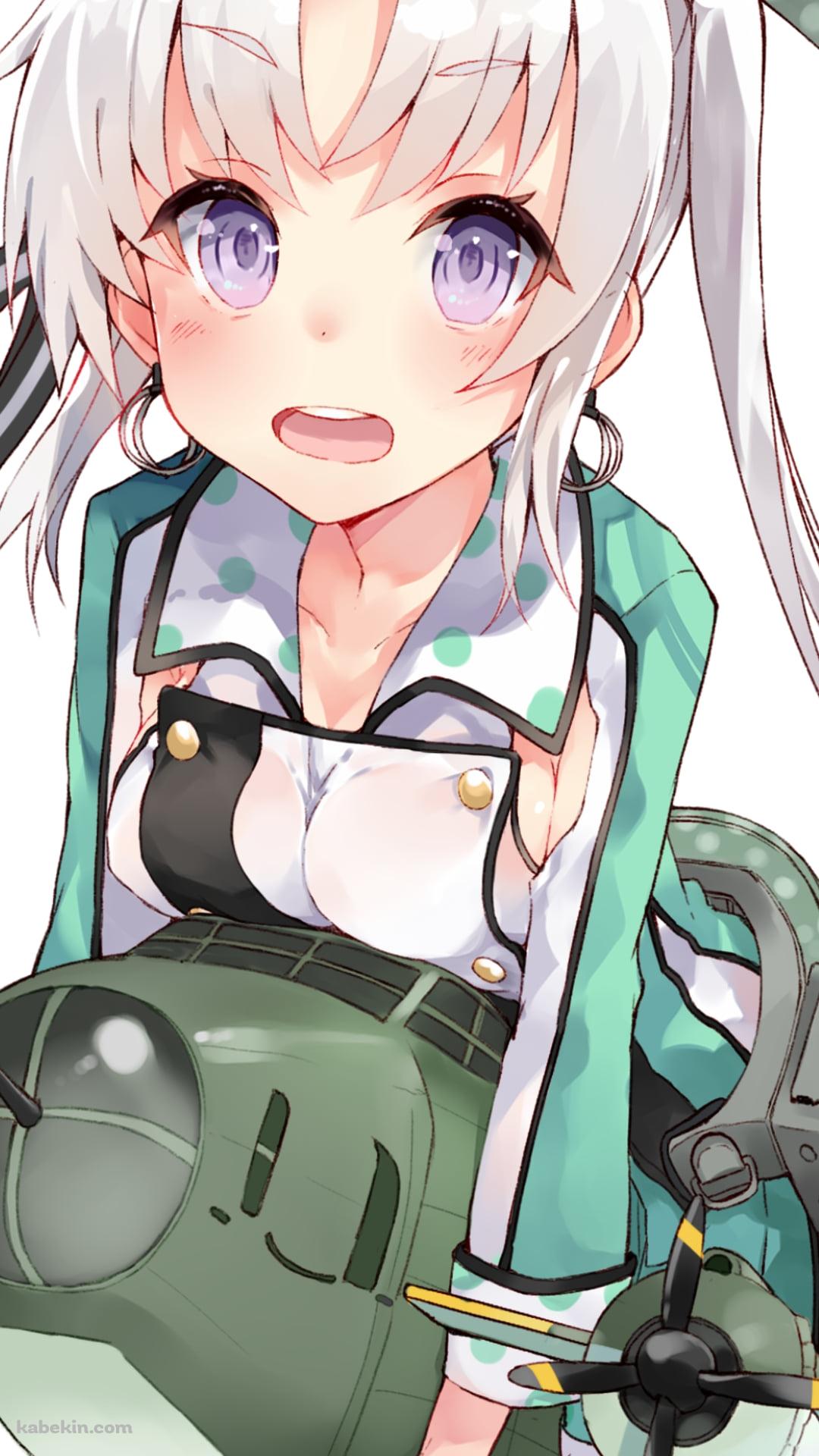 可愛い秋津洲 / 緑 / 艦隊これくしょんのAndroidの壁紙(1080px x 1920px) スマホ用