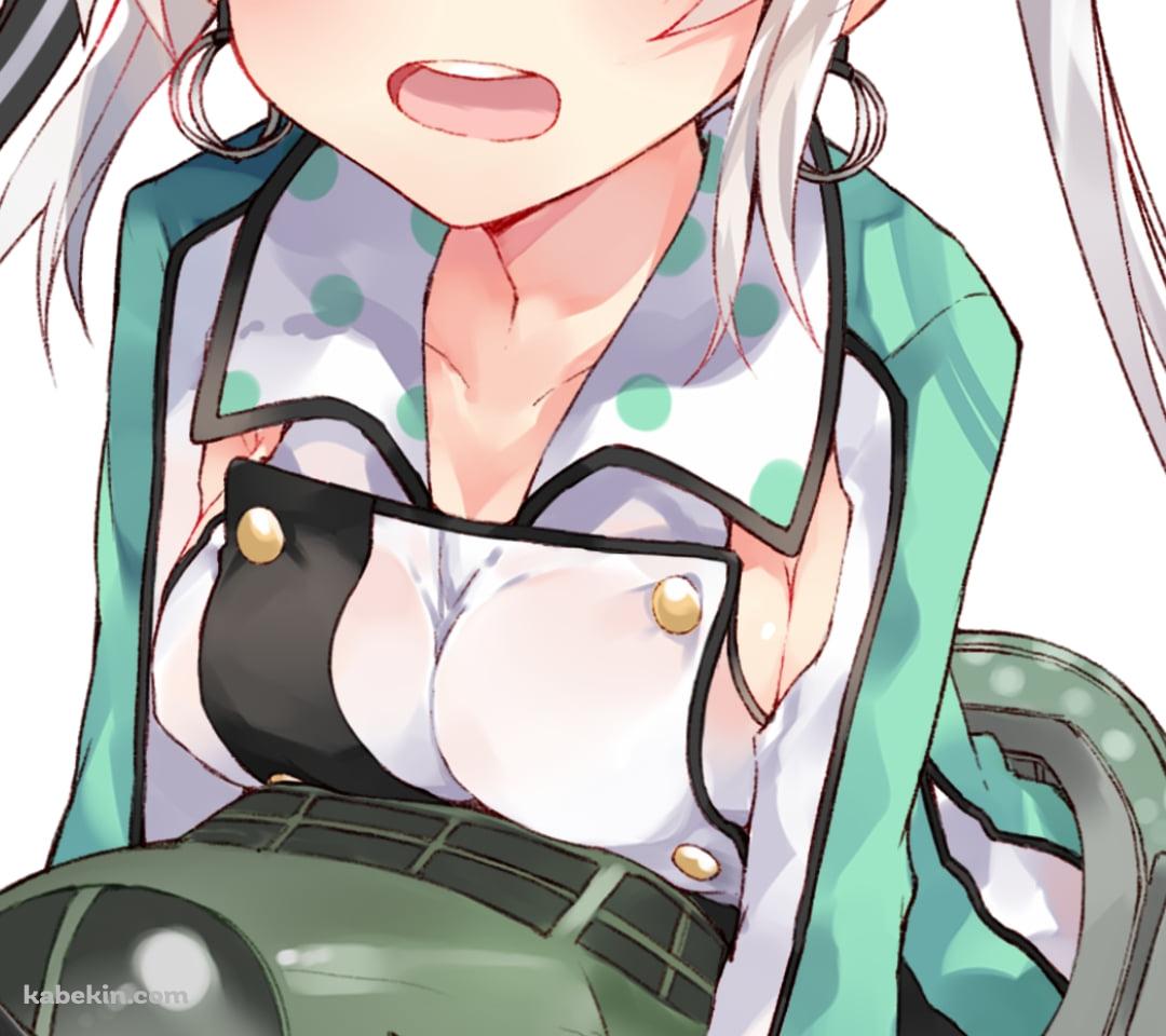 可愛い秋津洲 / 緑 / 艦隊これくしょんのAndroidの壁紙(1080px x 960px) スマホ用
