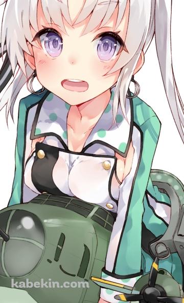 可愛い秋津洲 / 緑 / 艦隊これくしょんのAndroidの壁紙(360px x 592px) スマホ用