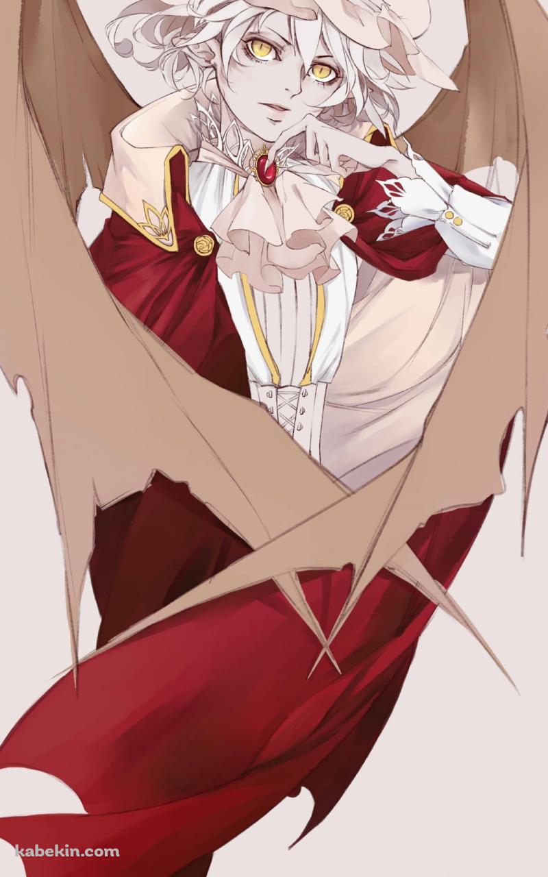 赤いマントを羽織ったレミリア・スカーレット / 東方のAndroidの壁紙(800px x 1280px) スマホ用