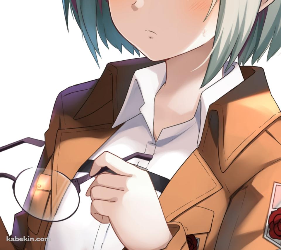 眼鏡を外す可愛いリコ・ブレツェンスカ / 進撃の巨人のAndroidの壁紙(960px x 854px) スマホ用