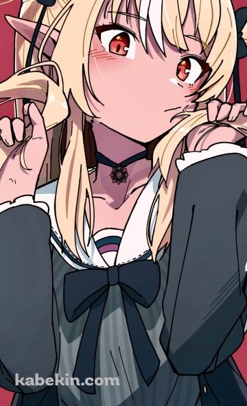 ツインテールの髪を持つ不知火フレア / ホロライブ / バーチャルYouTuber / VtuberのAndroidの壁紙(360px x 592px) スマホ用