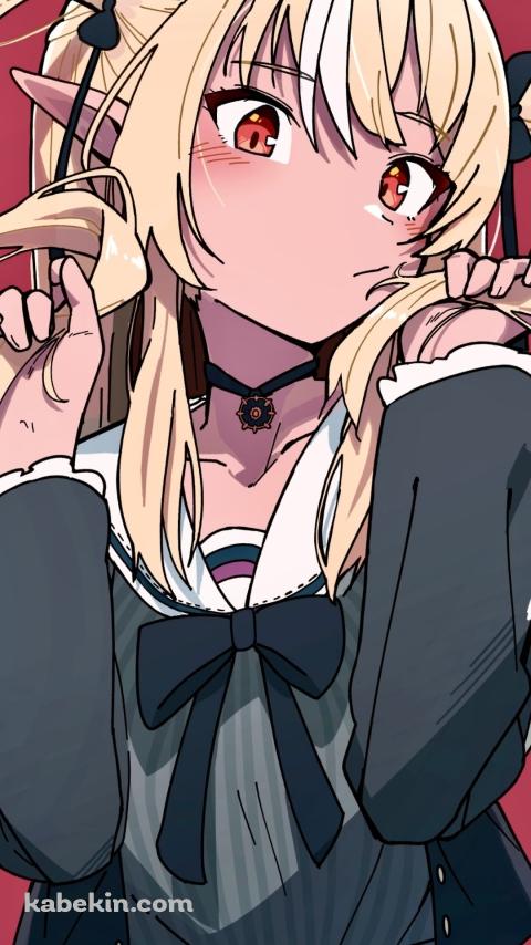 ツインテールの髪を持つ不知火フレア / ホロライブ / バーチャルYouTuber / VtuberのAndroidの壁紙(480px x 854px) スマホ用