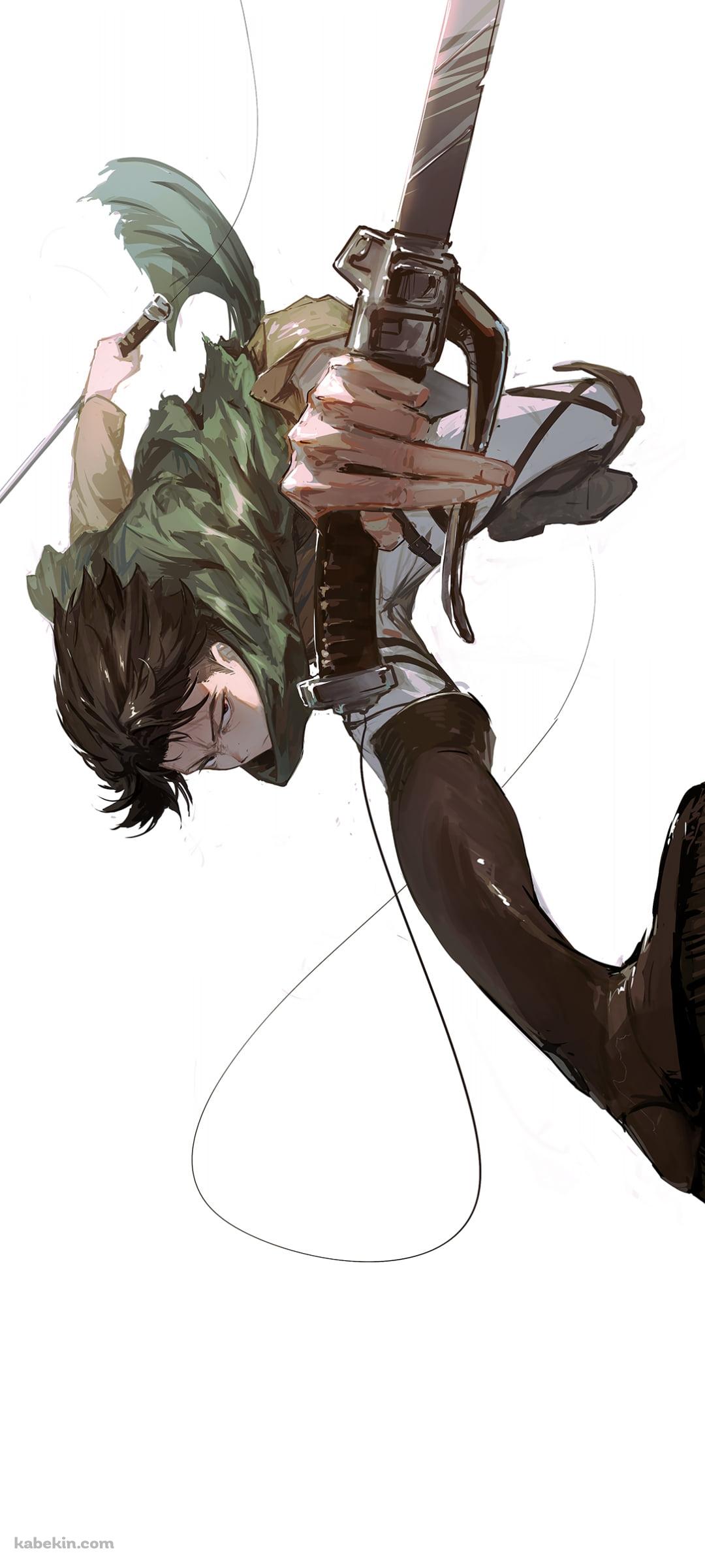 疾走感のあるかっこいいリヴァイ / 進撃の巨人のAndroidの壁紙(1080px x 2400px) スマホ用