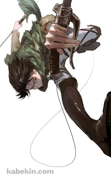 疾走感のあるかっこいいリヴァイ / 進撃の巨人のAndroidの壁紙(360px x 592px) スマホ用