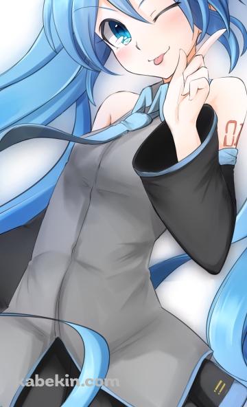 テヘペロしてる初音ミク / ボカロ / ボーカロイドのAndroidの壁紙(360px x 592px) スマホ用