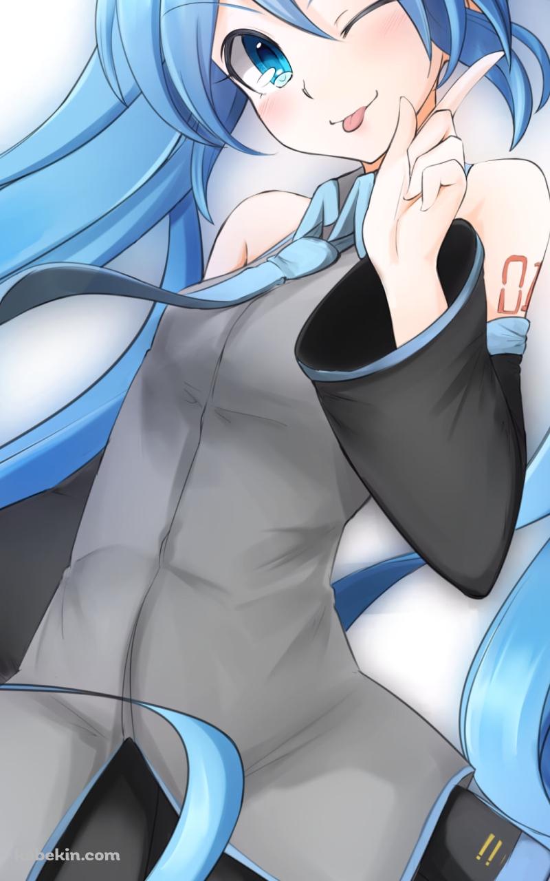 テヘペロしてる初音ミク / ボカロ / ボーカロイドのAndroidの壁紙(800px x 1280px) スマホ用