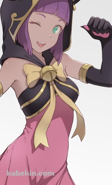 ウィンクするメナト / ストリートファイター / 格ゲーのAndroidの壁紙(360px x 592px) スマホ用
