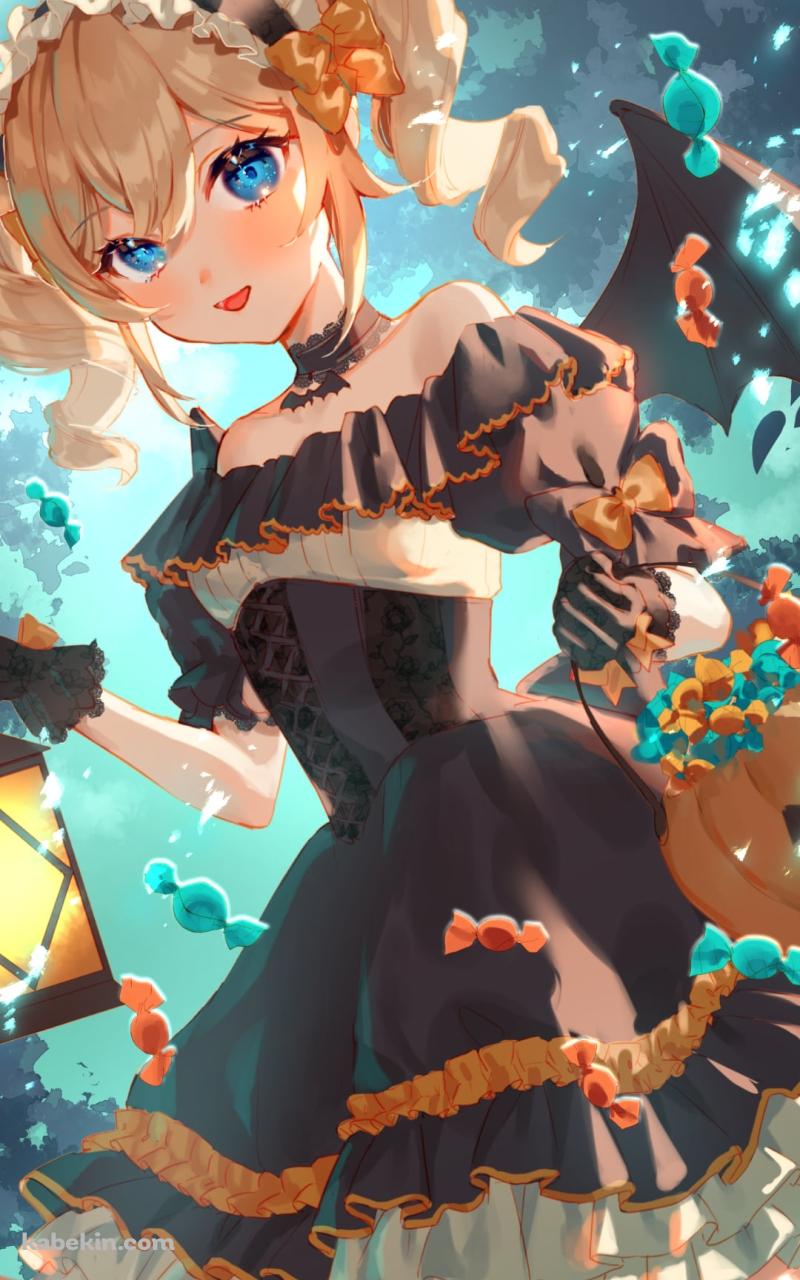 ランタンを持つハロウィンコスの可愛いバーバラ / 原神のAndroidの壁紙(800px x 1280px) スマホ用