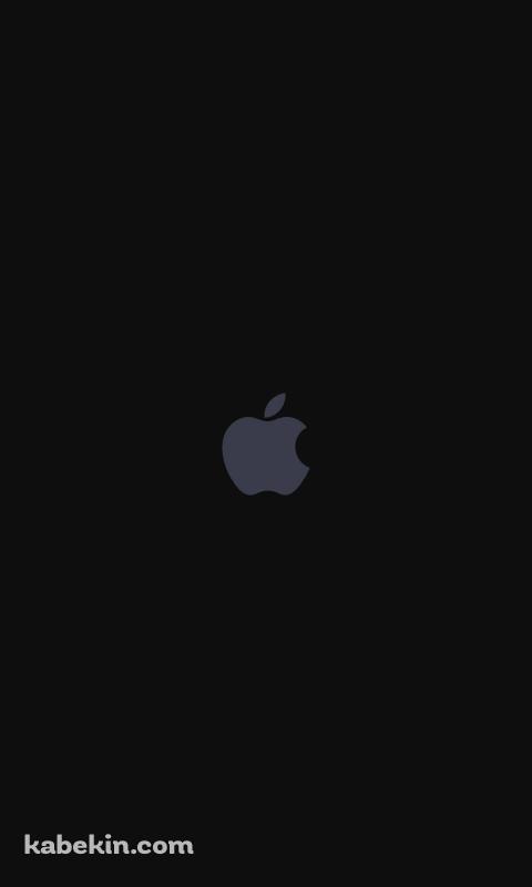 Minimal Dark Apple Logo / Black / Simple / マットブラック / アップル / ロゴのAndroidの壁紙(480px x 800px) スマホ用