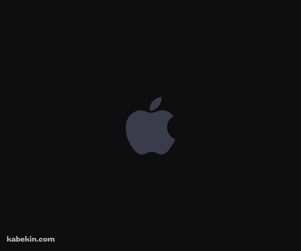Minimal Dark Apple Logo / Black / Simple / マットブラック / アップル / ロゴのAndroidの壁紙(960px x 800px) スマホ用