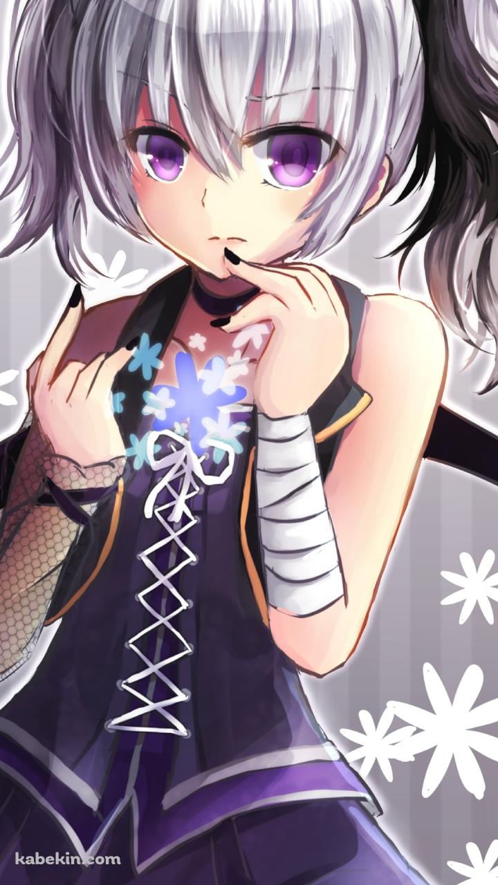 雪の結晶 / v flower(ブイフラワ)のAndroidの壁紙(720px x 1280px) スマホ用