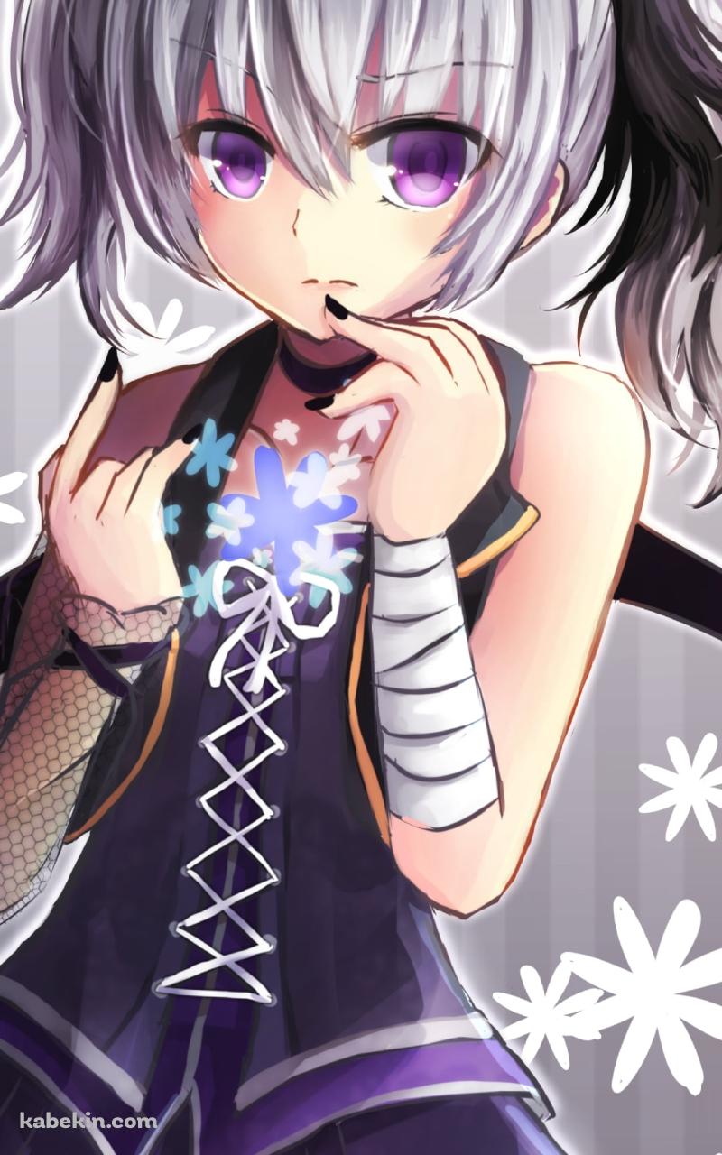 雪の結晶 / v flower(ブイフラワ)のAndroidの壁紙(800px x 1280px) スマホ用