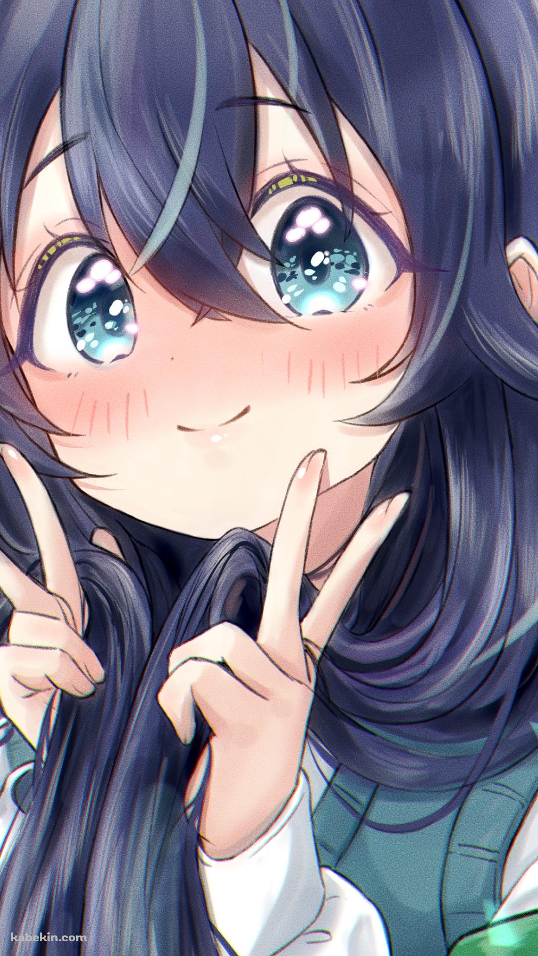 Wピースする好本静 / 君のことが大大大大大好きな100人の彼女のAndroidの壁紙(1080px x 1920px) スマホ用