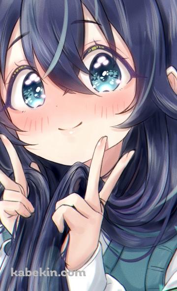 Wピースする好本静 / 君のことが大大大大大好きな100人の彼女のAndroidの壁紙(360px x 592px) スマホ用