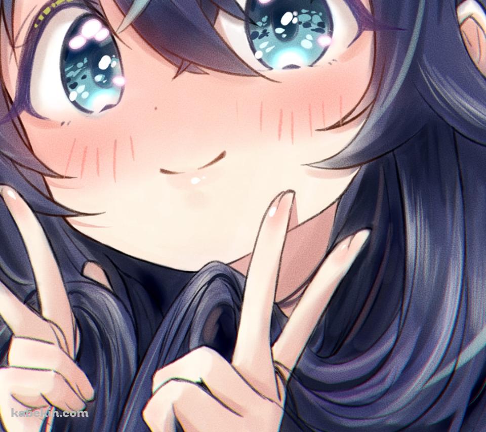 Wピースする好本静 / 君のことが大大大大大好きな100人の彼女のAndroidの壁紙(960px x 854px) スマホ用