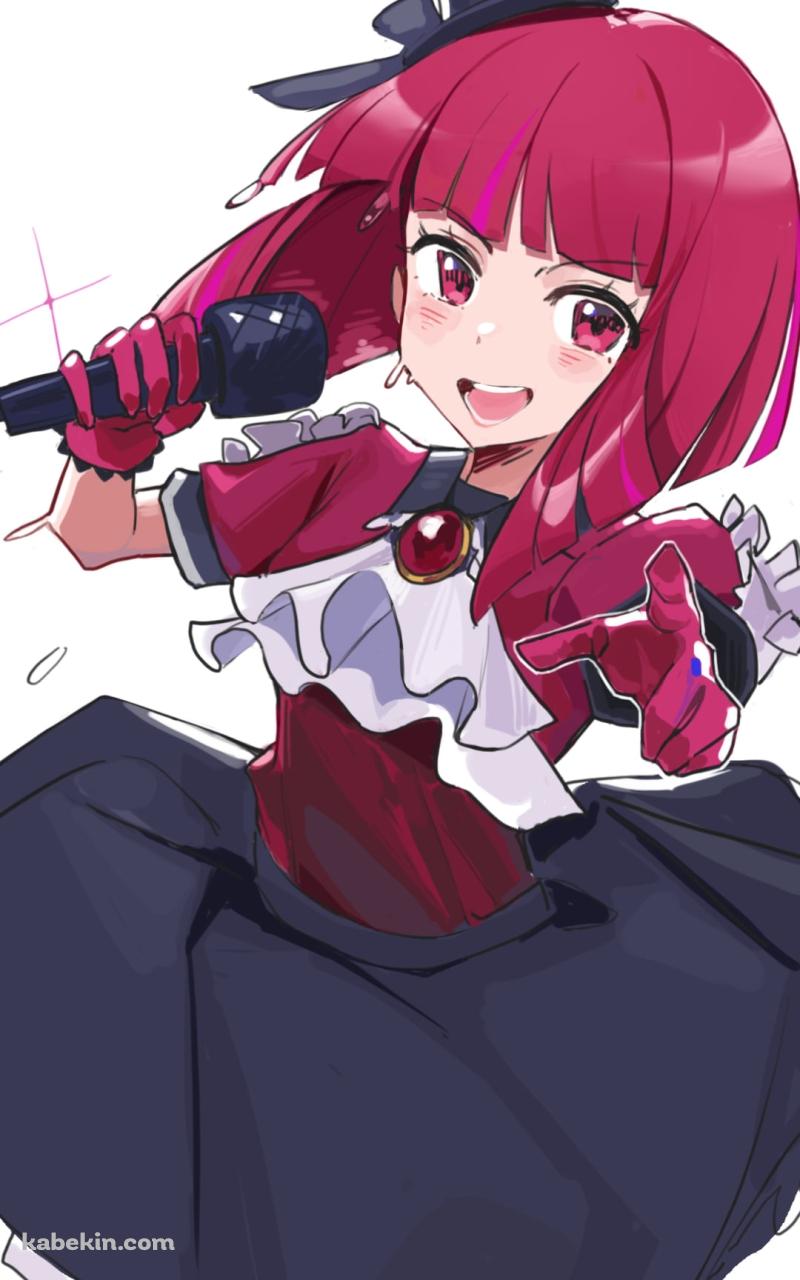 ステージ上で唄う有馬かな / 赤いブローチ / 推しの子のAndroidの壁紙(800px x 1280px) スマホ用