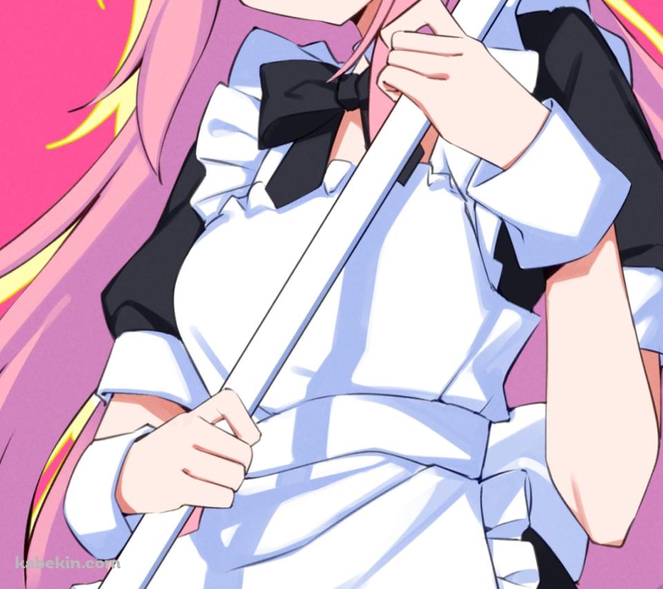看板を持つメイド姿の後藤ひとり / ぼっち・ざ・ろっく!のAndroidの壁紙(960px x 854px) スマホ用