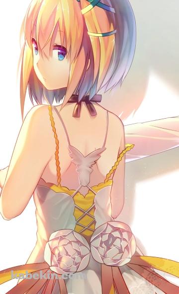 傘を持つフリフリのドレスを着た可愛いエドナ / テイルズオブゼスティリアのAndroidの壁紙(360px x 592px) スマホ用