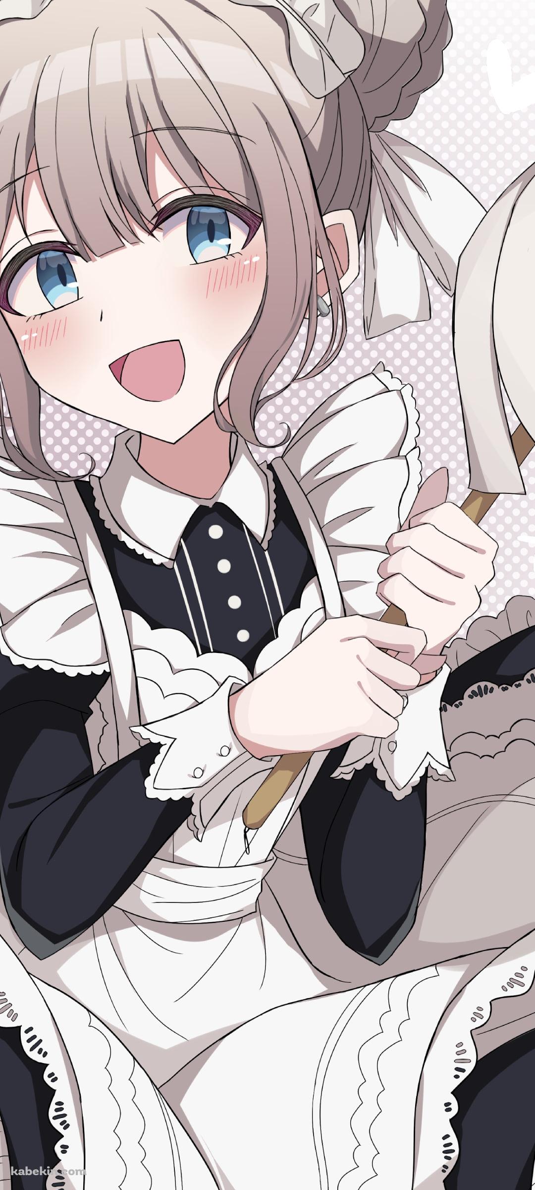 はたきを持つ笑顔の芹沢あさひ / アイドルマスターシャイニーカラーズのAndroidの壁紙(1080px x 2400px) スマホ用