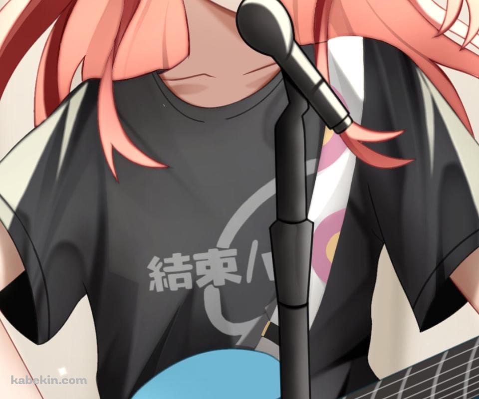 ライブで水色のギターを弾く喜多郁代 / ぼっち・ざ・ろっく!のAndroidの壁紙(960px x 800px) スマホ用