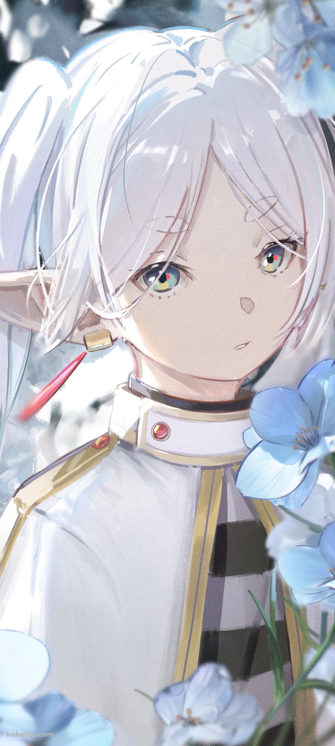 蒼月草と綺麗なフリーレン / ヒンメル / 葬送のフリーレンのAndroidの壁紙(1080px x 2400px) スマホ用