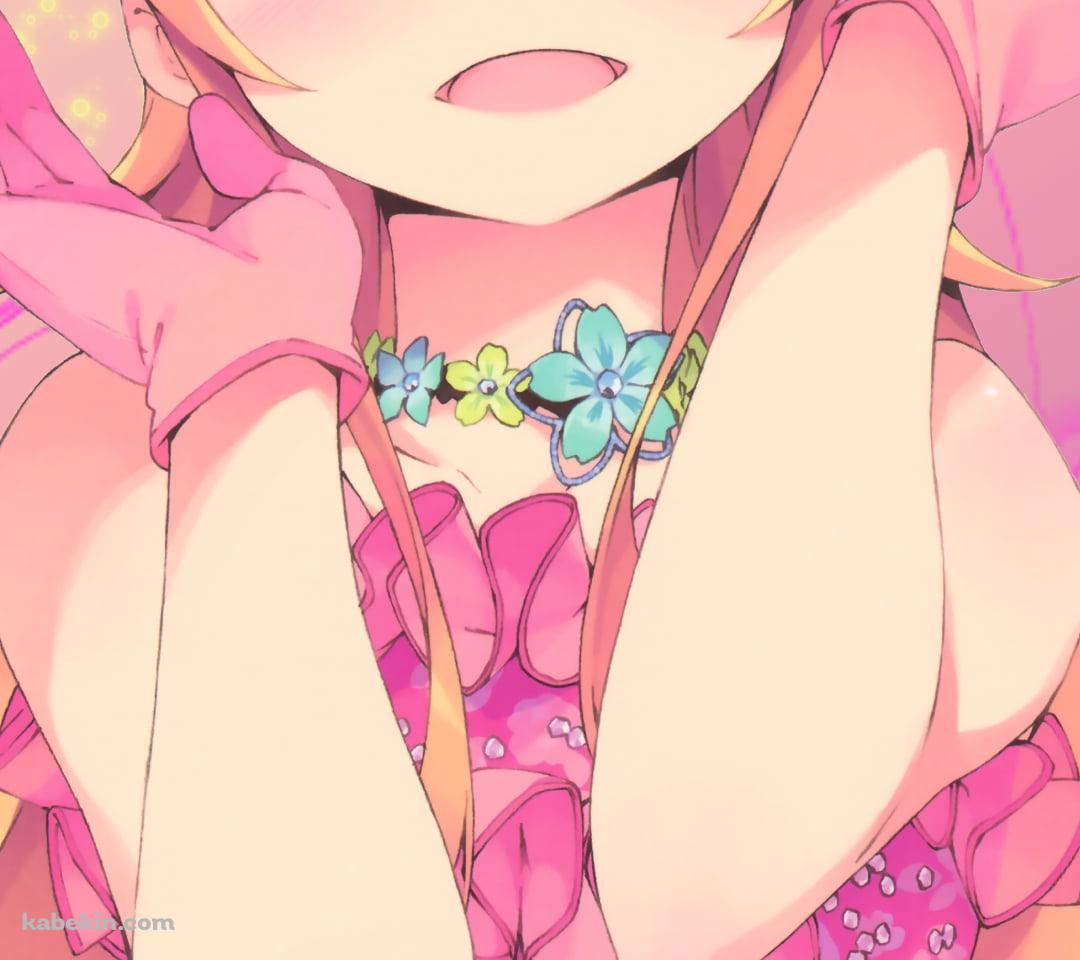 ピンクのフリフリのドレスを着た可愛い高坂桐乃 / 俺の妹がこんなに可愛いわけがないのAndroidの壁紙(1080px x 960px) スマホ用