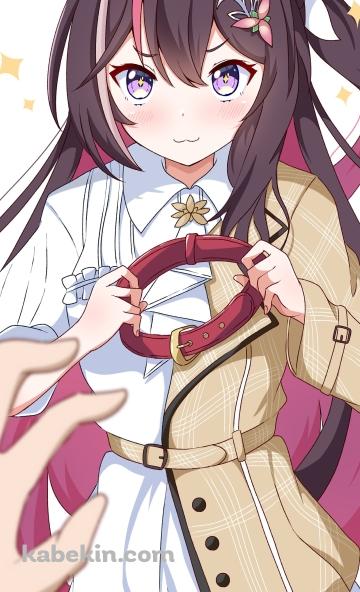 首輪をはめようとする可愛いAZKi / ホロライブ / バーチャルYouTuber / VtuberのAndroidの壁紙(360px x 592px) スマホ用