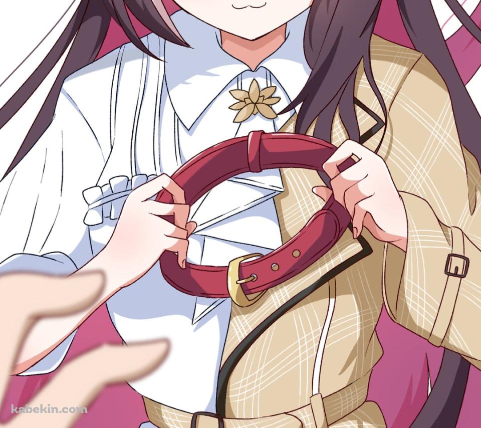 首輪をはめようとする可愛いAZKi / ホロライブ / バーチャルYouTuber / VtuberのAndroidの壁紙(960px x 854px) スマホ用