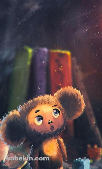 机の上のチェブラーシカのAndroidの壁紙(360px x 592px) スマホ用