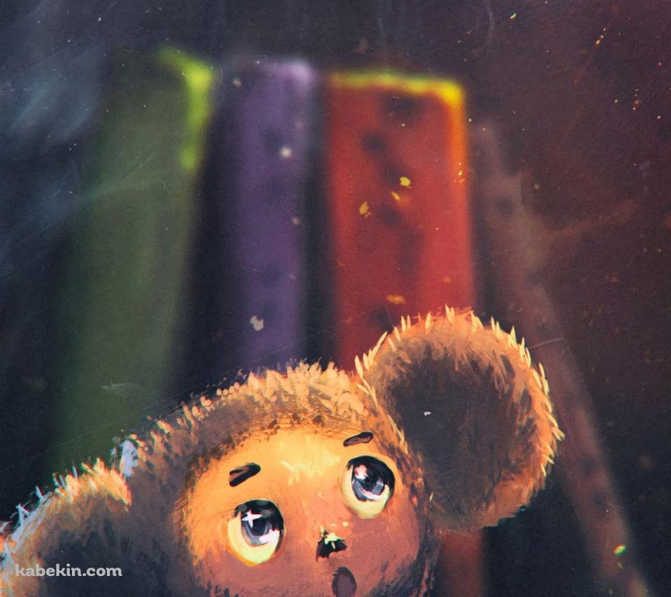 机の上のチェブラーシカのAndroidの壁紙(960px x 854px) スマホ用