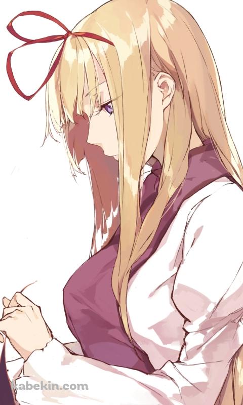 赤いリボンをつけた八雲紫 / 東方のAndroidの壁紙(480px x 800px) スマホ用