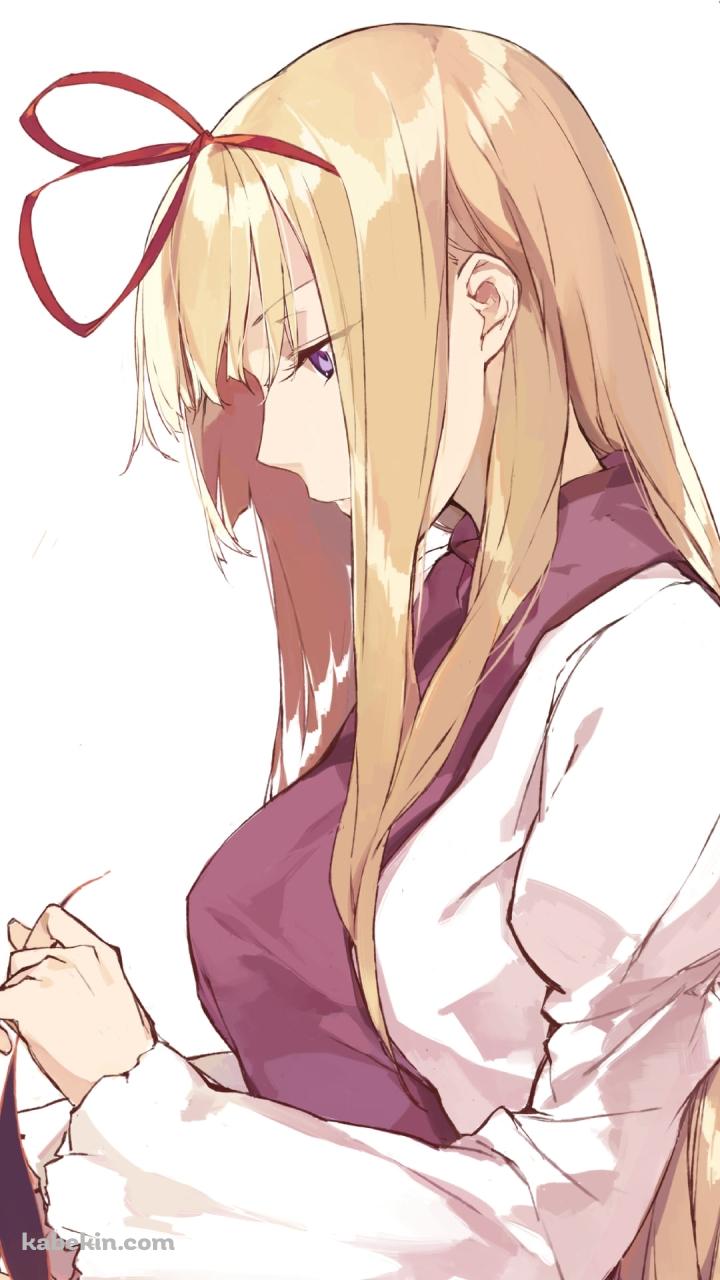 赤いリボンをつけた八雲紫 / 東方のAndroidの壁紙(720px x 1280px) スマホ用
