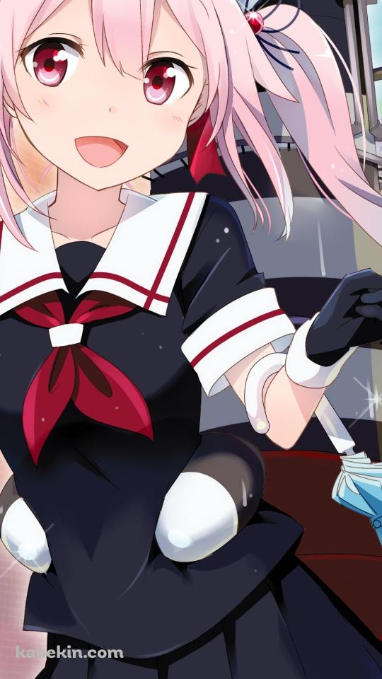 水色の傘を持つ春雨 / 艦隊これくしょんのAndroidの壁紙(540px x 960px) スマホ用