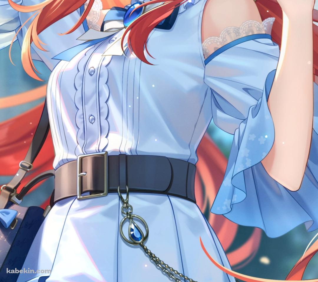 ベレー帽に手をかける笑顔のニィロウ / 原神のAndroidの壁紙(1080px x 960px) スマホ用