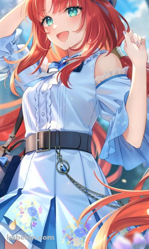 ベレー帽に手をかける笑顔のニィロウ / 原神のAndroidの壁紙(480px x 800px) スマホ用