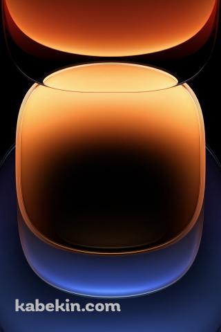 オレンジと青のグラデーションのガラス / IQOO 12 ProのAndroidの壁紙(320px x 480px) スマホ用