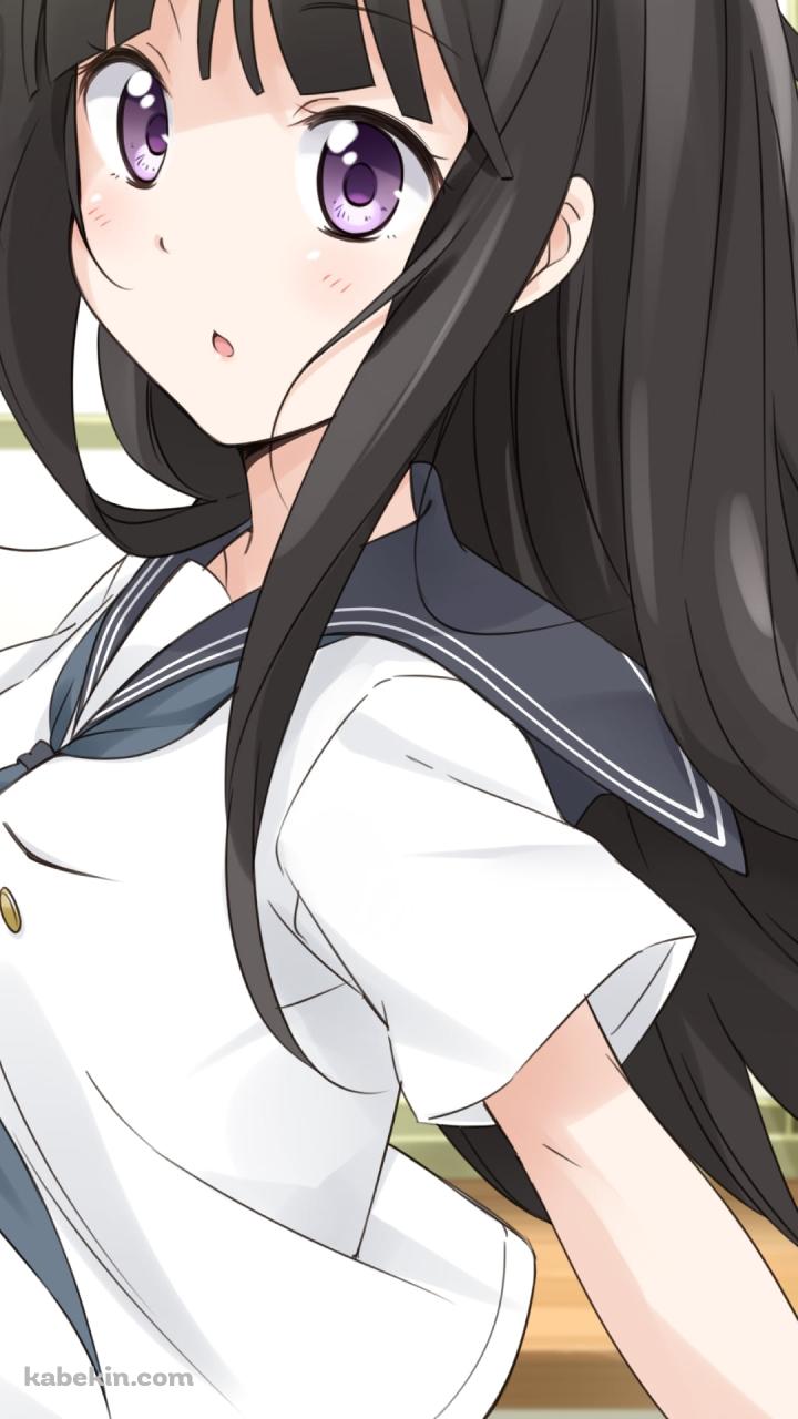 制服を着た千反田える / 学校 / 氷菓のAndroidの壁紙(720px x 1280px) スマホ用