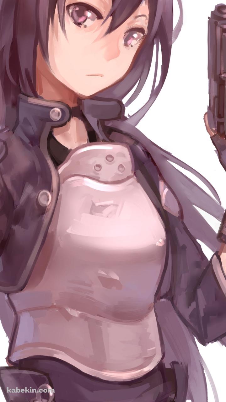 左手に銃を持つキリアス / SAO / ソードアートオンラインのAndroidの壁紙(720px x 1280px) スマホ用