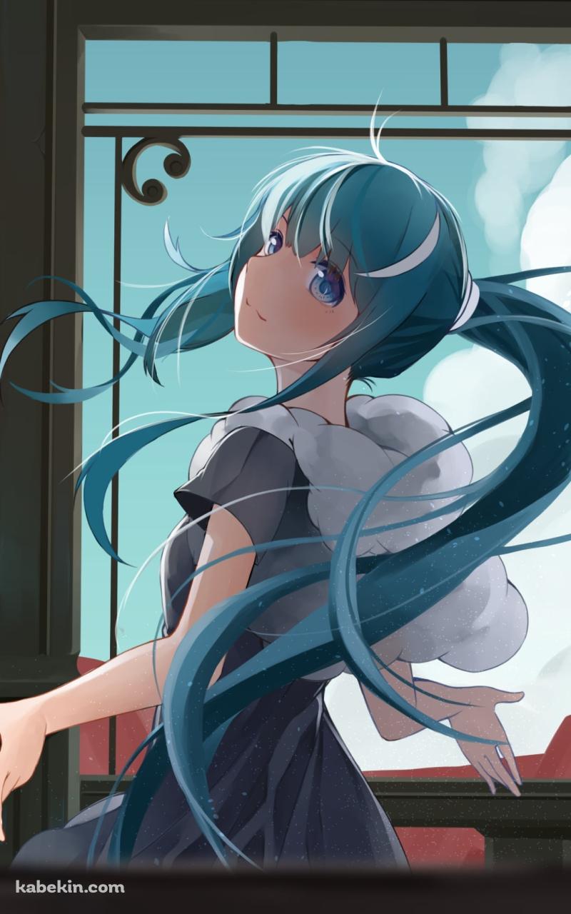 両手を広げて踊る初音ミク / ボカロのAndroidの壁紙(800px x 1280px) スマホ用