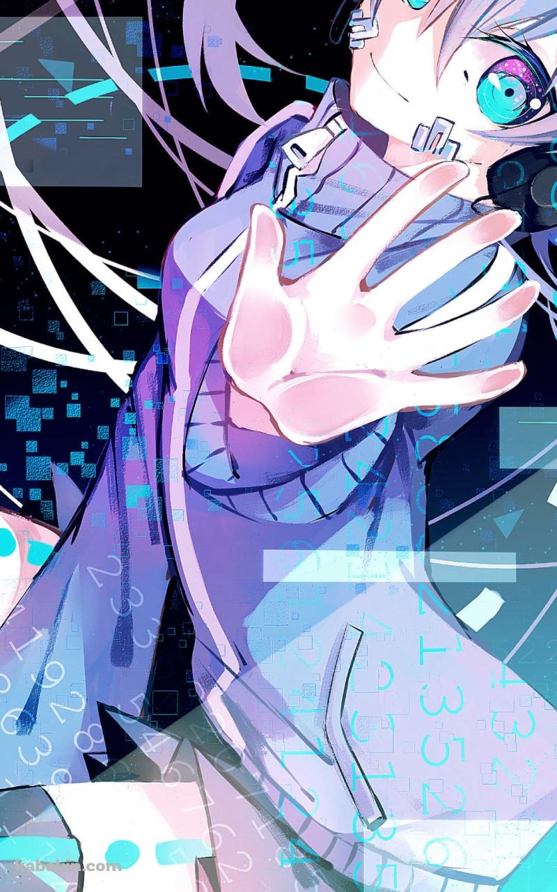 ガラス越しに手をかざすエネ / メカクシティアクターズのAndroidの壁紙(800px x 1280px) スマホ用