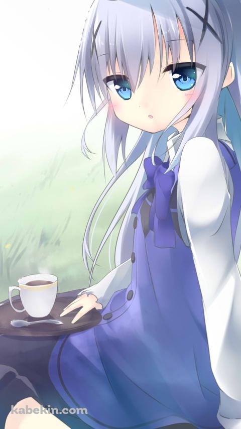 木の下でリラックスする香風智乃 / ティッピー / ご注文はうさぎですか?のAndroidの壁紙(480px x 854px) スマホ用