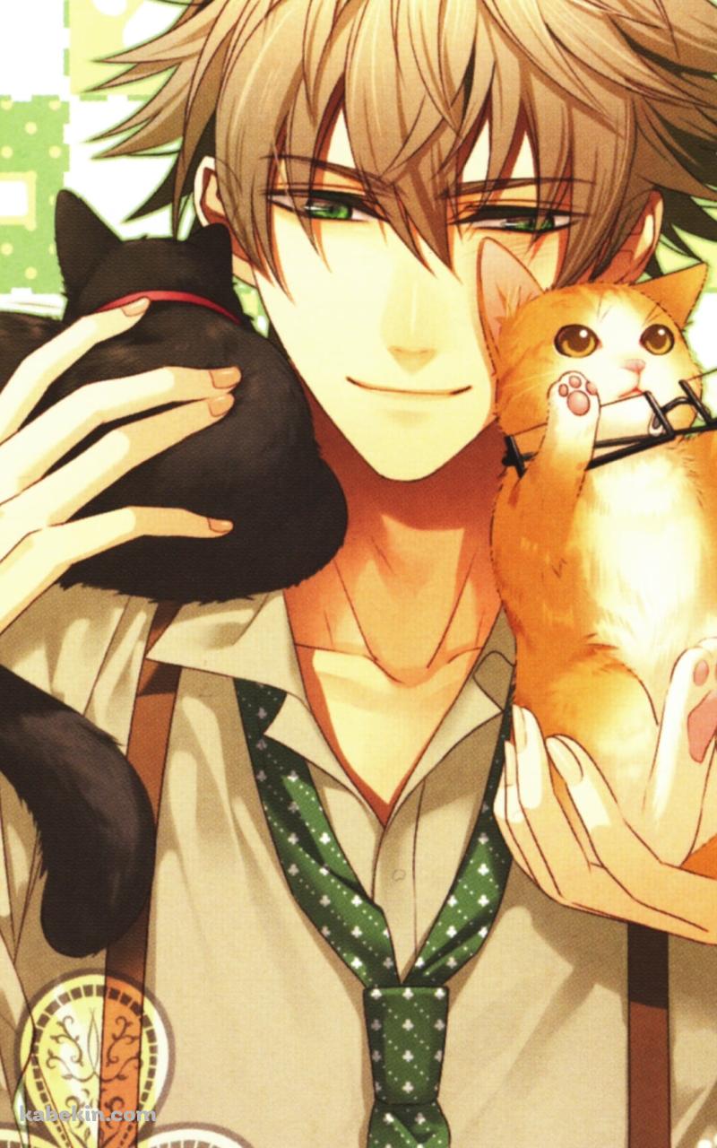 2匹の猫とケント / アムネシア / AMNESIA / 乙女ゲームのAndroidの壁紙(800px x 1280px) スマホ用