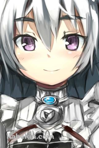 真っ直ぐこちらを見つめるチャイカ・トラバント / ラフスケッチ / 棺姫のチャイカのAndroidの壁紙(320px x 480px) スマホ用