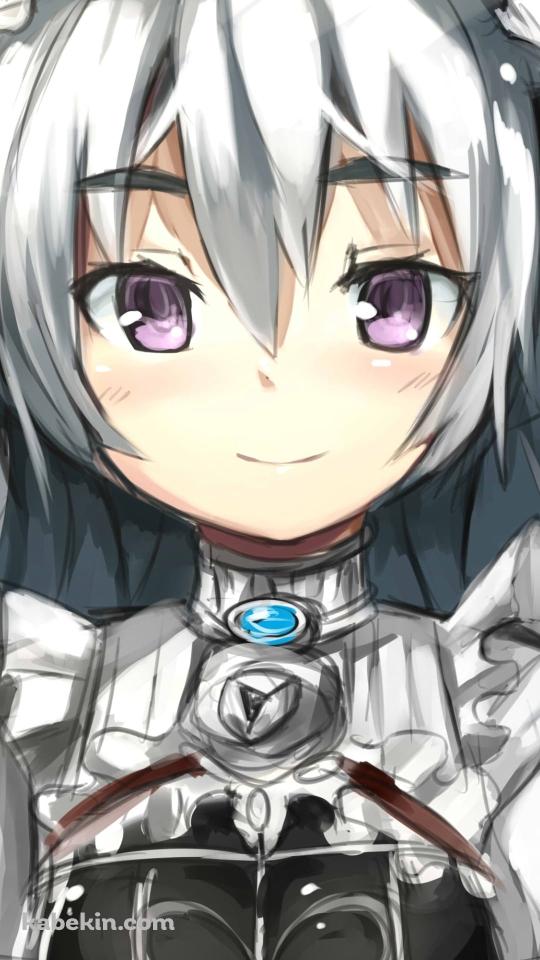 真っ直ぐこちらを見つめるチャイカ・トラバント / ラフスケッチ / 棺姫のチャイカのAndroidの壁紙(540px x 960px) スマホ用