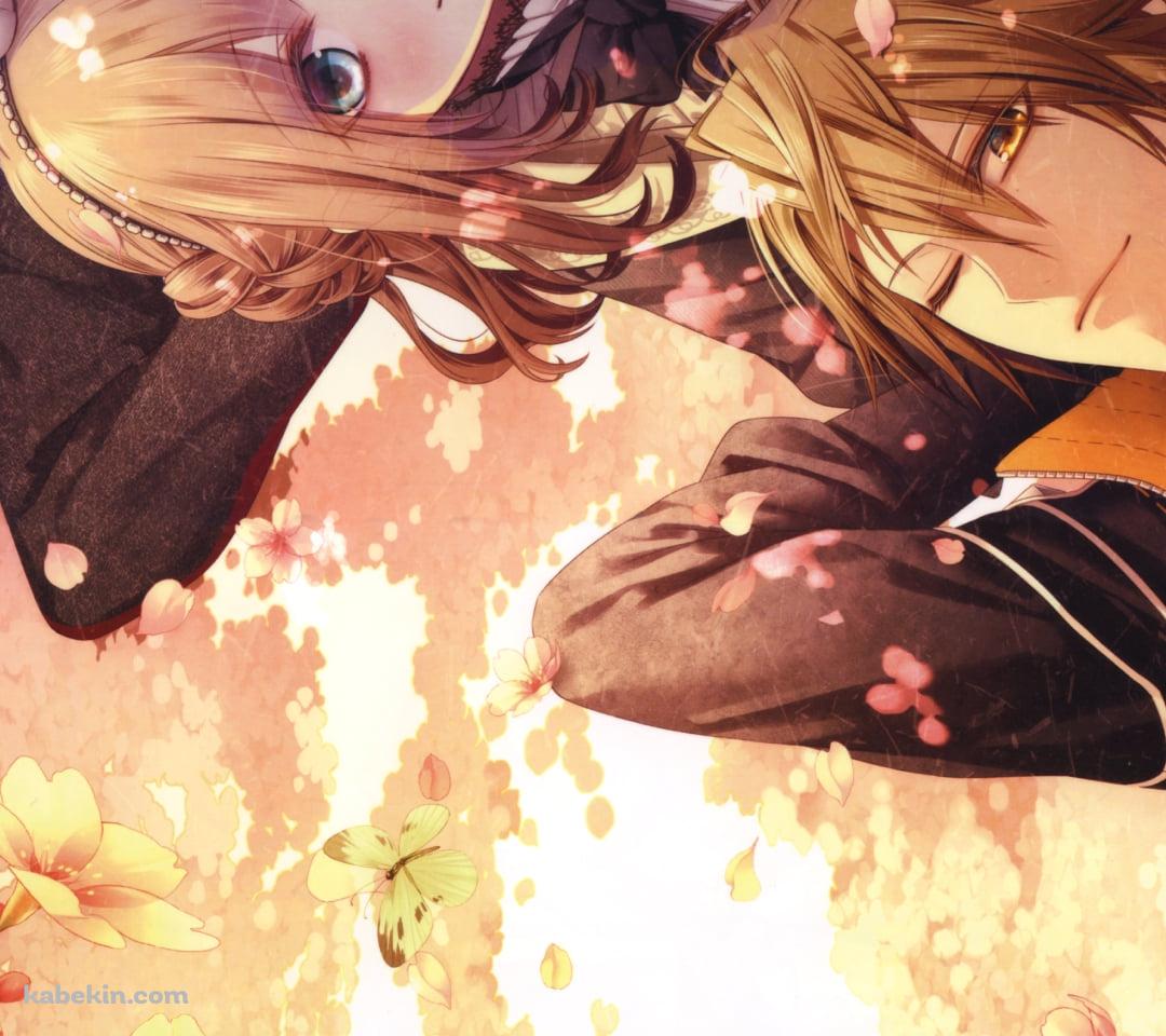 花見をする主人公とシンとトーマ / アムネシア / AMNESIA / 乙女ゲームのAndroidの壁紙(1080px x 960px) スマホ用