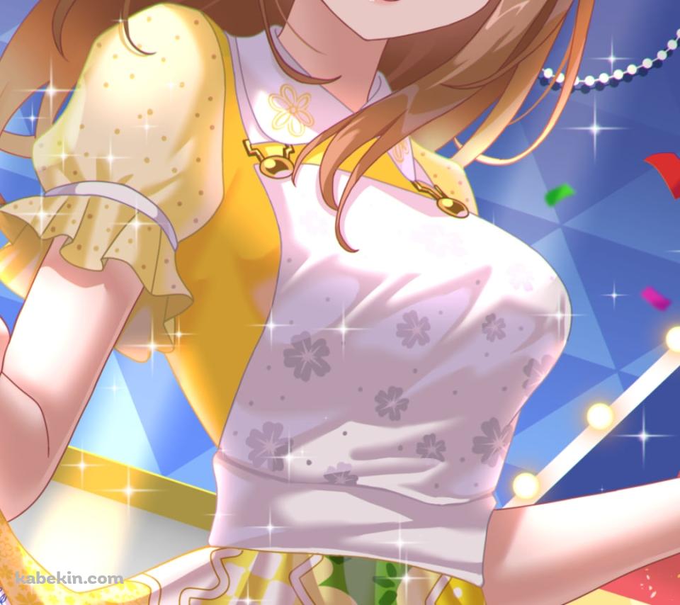 スカートの裾を持つ国木田花丸 / ラブライブ!サンシャイン!!のAndroidの壁紙(960px x 854px) スマホ用