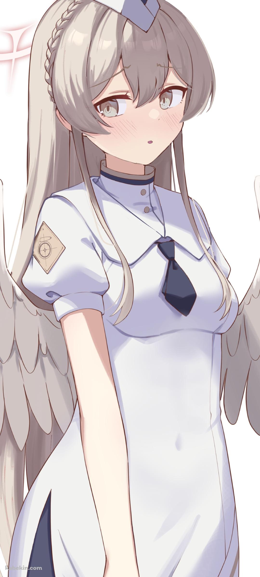 照れている桐藤ナギサ / ブルーアーカイブのAndroidの壁紙(1080px x 2400px) スマホ用